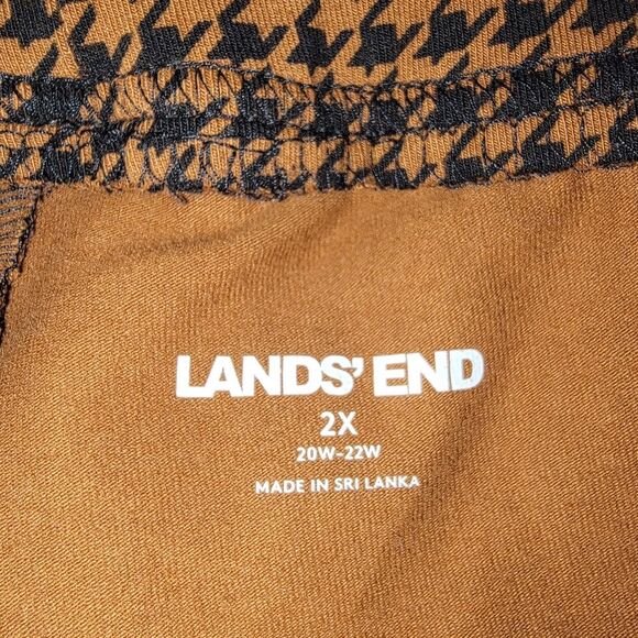 Lands' End Starfish Houndstooth Leggings pants size 2x - Picture 4 of 5